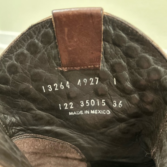 Ash Kendra Brown Leather Studded Calf Leather Western Style Booties Size 36 - Picture 5 of 7